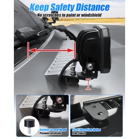 Hood Spotlight Bracket Compatible with Land Rover Defender 110 Roof A-Pillar Hood Auxiliary Fog Lamp Bracket Modification Parts