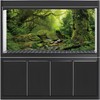MIRRORANG 61x30cm Tropical Forest Terrarium Background Stream Green Huge Tree