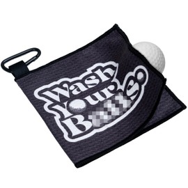 Funny Gifts for Men, Gag Golf Towel- Funny Golf Towel with 4 Unique Golfing Stickers - Unique Golf Gifts for Men for Cool Golf Stocking Stuffer for Christmas, Birthday