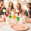 Decoraparty 10 Cannucce in Carta Oro Rosa e Bianche h