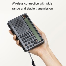 Portable Shortwave Radio, Battery Operated SW, FM, MW Coverage, AIR, V.UHF Band Radio with APP Control, MP3, Bluetooth5.0, Flashlight, SOS Alarm (Green)