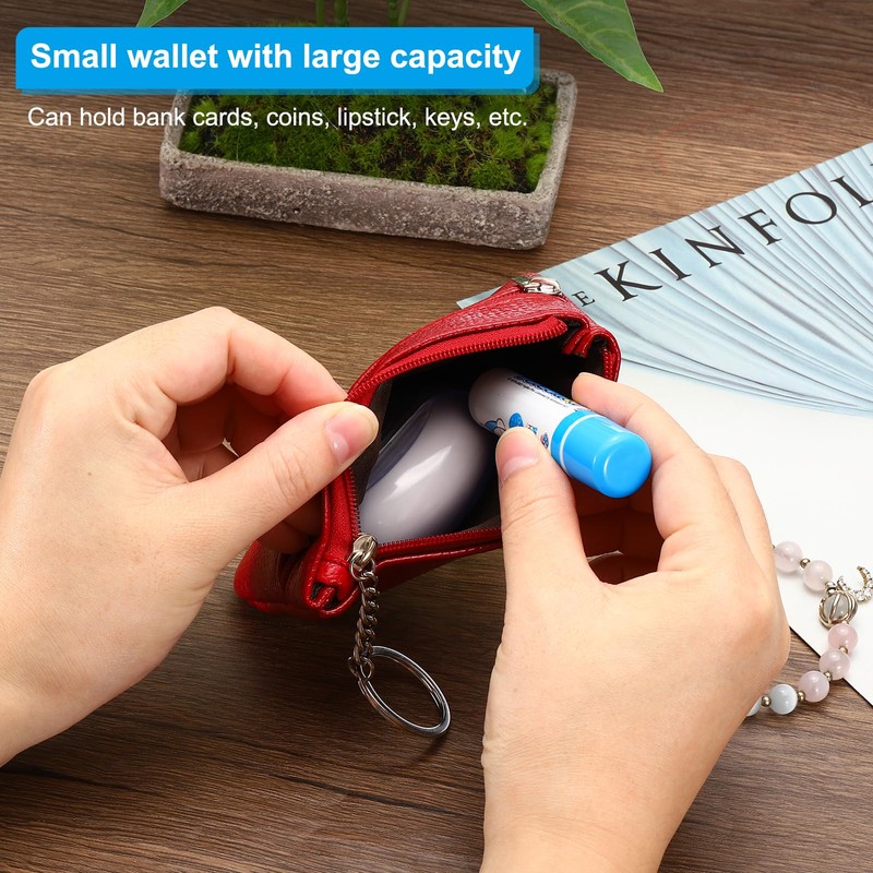 PATIKIL 4.5" x 3" Coin Purse Pouch Leather Coin Purse