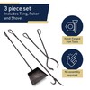 Kings County Tools 3-Piece Fireplace Tool Set - Hand Forged