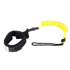 KIMISS Snowboard Leg Leash, Surf Lead, Stand Up Paddle Board, 5mm Coil Spring Leg Foot Rope, Surf Leash for Surfboard (Yellow) (Yellow)