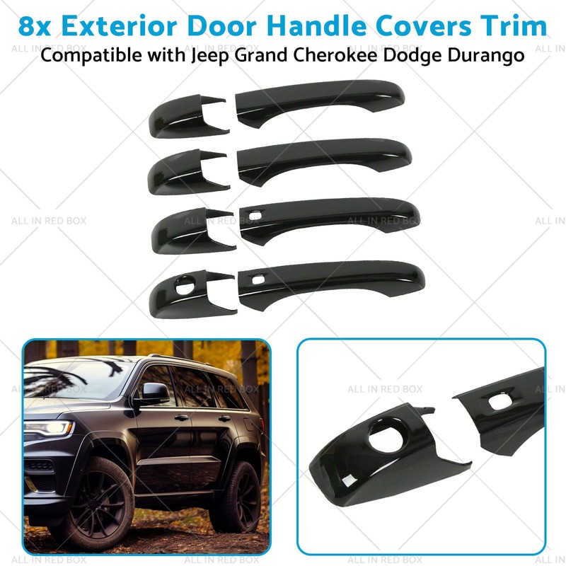 MAX COOL 8PCS Exterior Door Handle Covers Trim Suitable for