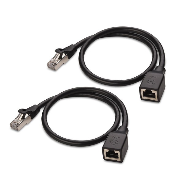 Cable Matters 10Gbps 2-Pack Shielded Cat 6 Ethernet Extension Cable