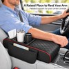 Auto Center Console Armrest Cushion With 2 Cup Holder PU