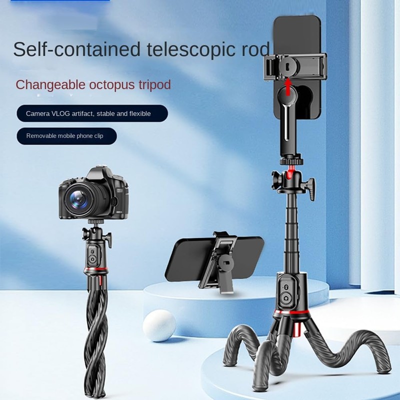 Peakloong Selfie Stick Phone Tripod Stand, Extendable Flexible Octopus Tripod
