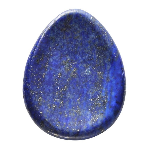 Jovivi Thumb Worry Stone - Palm Stones Pocket Natural Chakra Reiki Healing Crystals Therapy Geometry - Lapis Lazuli
