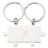 Matching Puzzle Keychains for Couples 2 Best Friends Girlfriend Boyfriend Christmas Birthday Gifts for Fiance Wife Husband Valentines Day Key Chain Piece Minimalist Couples Gifts for Him and Her
