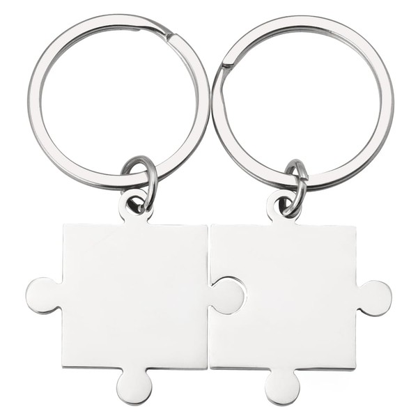 Matching Puzzle Keychains for Couples 2 Best Friends Girlfriend Boyfriend