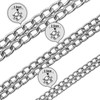 Dog Chain Collar, Heavy Duty Silver Triple Row Martingale Chain