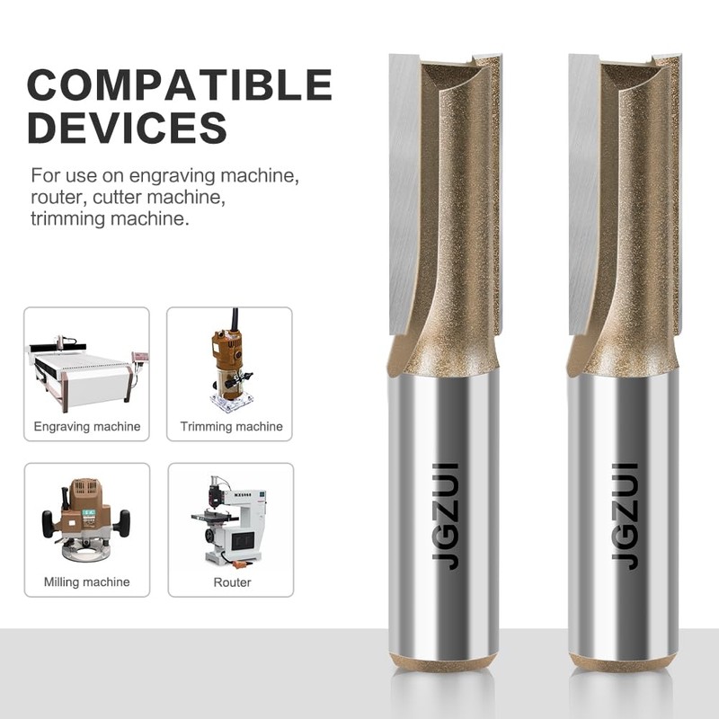 Router Bit Set for Woodworking, 1/2" Shank, Slotted Diameter 0.39inch，Straight