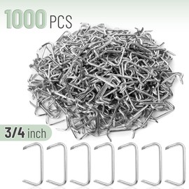 Mr. Pen- Galvanized Hog Rings, 3/4", 1000 Pcs, Bulk Hog Rings Upholstery, Hog Ring for Furniture Upholstery, Fencing,Bagging, Railing, Sausage Casing, Meat bags, Shock Cords