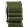 SDZMDL Burlap Wired Ribbon 2-1/2 Inch, Solid Ribbon with Wire