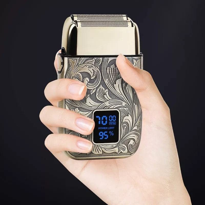 Electric Foil Shavers Bald Foil Blade Reciprocating Double-blade Pusher Digital