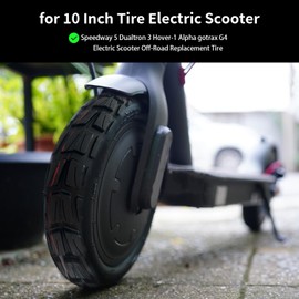10x2.75-6.5 Off-Road Vacuum Tire, 10 Inch Electric Scooter Replacement tire, Compatible With Speedway 5 Dualtron 3 Hover-1 Alpha gotrax G4 Electric Scooter (Vacuum Tire x 1)