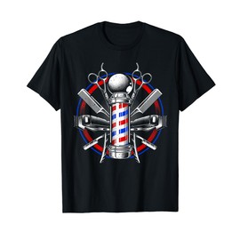 Funny Barber Gift For Men Barbershop Pole Tools Hairstylist T-Shirt