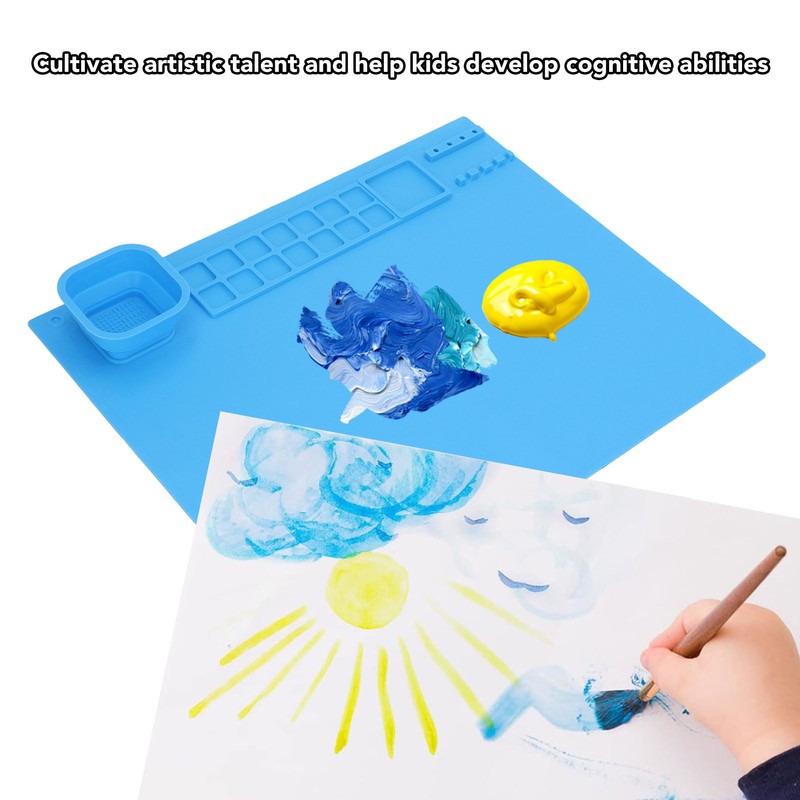 Silicone Painting Mat with Cup DIY Cultivate Artistic Talent Easy