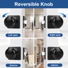 GOBEKOR 2 Pack Black Passage Door Knobs Interior Matte Black