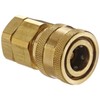 Snap-Tite BVHC4-4F Brass H-Shape Quick-Disconnect Hose Coupling, Sleeve-Lock Socket, 1/4"