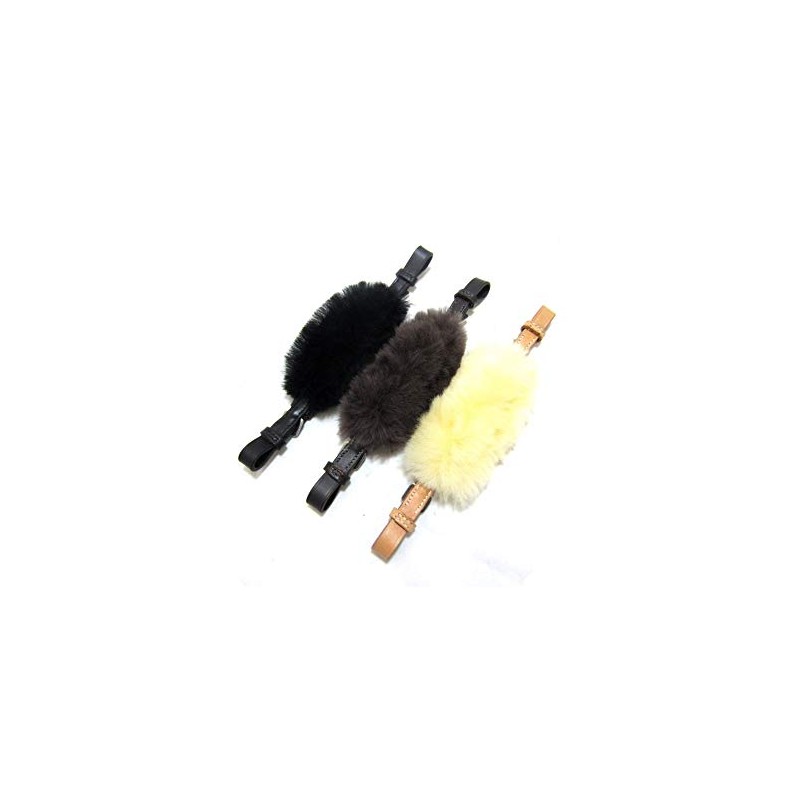 PS Pferdeartikel Sheepskin Padded Flower Nose Strap - Decorated Colour