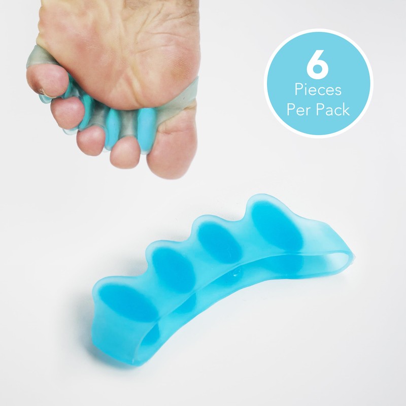 Toe Separators (3 Pairs Blue) - Help Relieve Foot Pain