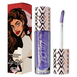 Qawnfy Boss Up Color Changing Lip Oil, Shimmering Temperature Color Changing Lip Gloss Tinted Lip Stain, Long Lasting Nourishing Moisturizing Lip Glow Oil for Lip Care (03#)