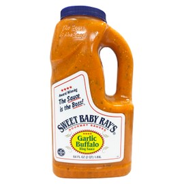 Sweet Baby Ray's Award Winning Sauce | Garlic Buffalo Sauce | 64 oz Bottle | Gluten Free | Made in the USA