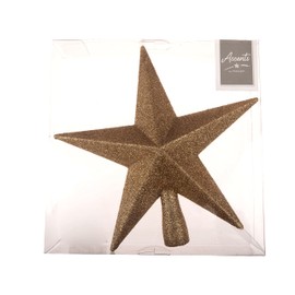 Glitter Star Christmas Tree Topper - Silver (20cm)
