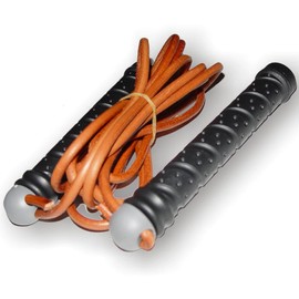 'O/P/H/I/T. Bay® Grip Pro, Can be with Weighted Handles, High Speed, Adjustable, Leather Skipping Rope Leather