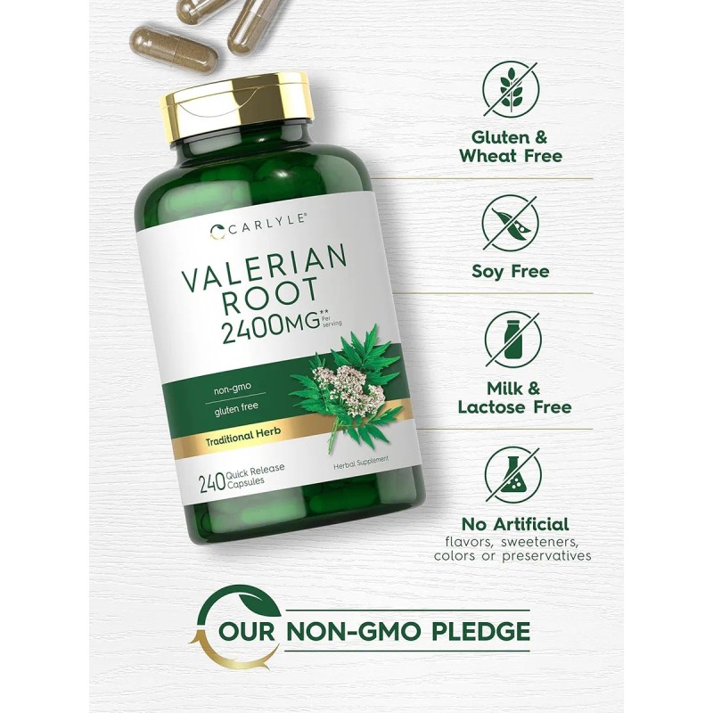 Cpsulas Raz De Valeriana 2400mg 240 Pzas Sin Gluten Sin