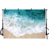 AIBIIN Ocean Beach Backdrop for Photography Summer Hawaiian Beach Blue