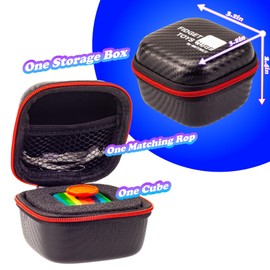 MUYMUT Fidget Toy Cube - Stress and Anxiety Relief with Audible/Silent Features - Ideal for Focus, Time Management, Sensory Needs of Adults/Kids, Includes Carry Case (Radiant-Rainbow)