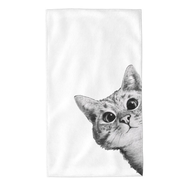 Funny Cat Hand Face Towels Microfiber Towels Soft Bath Towel