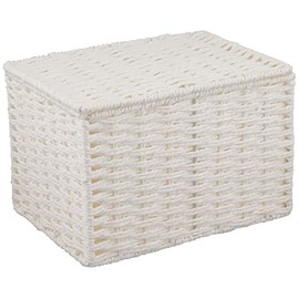Chidorisangyou Storage Box, White, W 9.1 x D 6.3 x H 5.9 inches (23 x 16 x