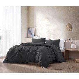 Riverbrook Home Urban Casual Comforter Set, King, Devin Gauze - Graphite, 3 Piece Set