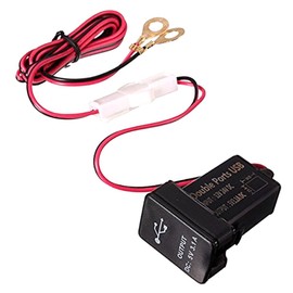 2 USB Ports, USB Connection Communication Panel, Power Socket, Smartphone Charger, USB Power Supply, Switch Hole, For Toyota Vehicles