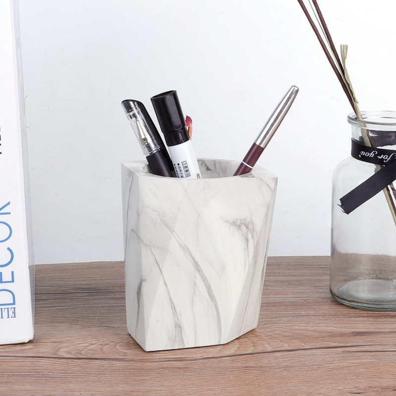 Marbling Cosmetic Makeup Oraganizer Storage Box Home Resin Makeup Case