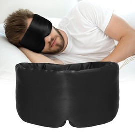Silk Sleep Mask, Ultra Smooth & Soft Ice Silk Eye Mask for Sleeping, 100% Blackout Eye Mask for Women Men, Adjustable Face-Hugging Satin Eye Cover for Night Travel & Nap