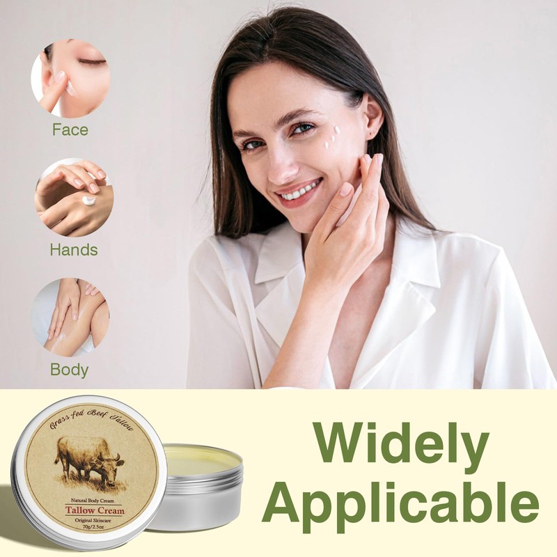 MROUVIK Beef Tallow, Beef Tallow for Skin, Beef Tallow Moisturizer,