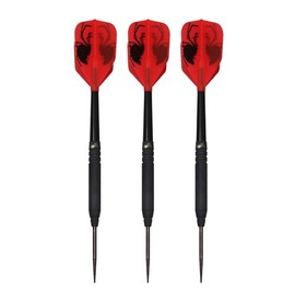 LaserDarts Widow Movable Point Tungsten Steel Tip Darts Smooth Barrel 25 Gram Black