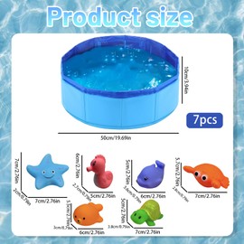 DePro Cat Pool with Fish Water Toy Foldable Pool 50 x 10 cm Cat Pool, Interactive Water Toy, Portable Cat Dog Pool for Cats and Dogs for Playing Bathing Used