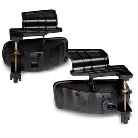 2Pcs Bumper Driving Fog Lights Compatible With Chevy 1999-2002 Silverado 1500 2500/2001-2002 Silverado 3500/2000-2006 Suburban Tahoe Clear Lens With Bulbs