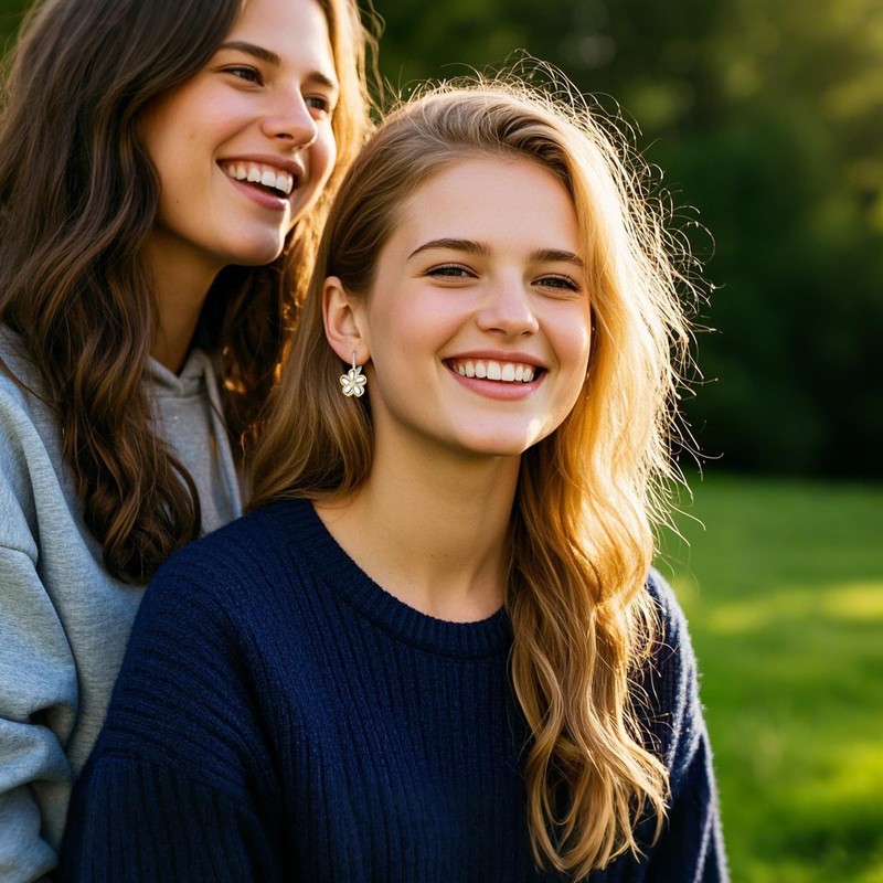 Plumeria Ohrringe 925 Sterling Silber Frangipani Ohrhänger Blume Schmuck Geschenk