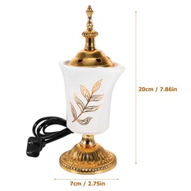 Electric Incense Burner - Middle Eastern Style Desktop Censer for Yoga, Spa, and Aromatherapy, Us Plug