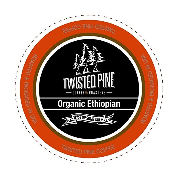 Twisted Pine Coffee 100% Organic Ethiopian , Medium Roast, Single-Serve Cups for Keurig K-Cup Brewers, 24 Count