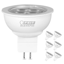 Feit Electric LED MR16 Halogen Bulb, 35W Equivalent, GU5.3 Bi-Pin Base, Non-Dimmable, 340 Lumens, 3000K Warm White, Track Light Bulbs for Landscaping, 22-Year Lifetime, BPLVFMW/830CA/6, 6 Pack
