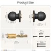HOSOM 2 Pack Dummy Door Knob Matte Black Dummy Door