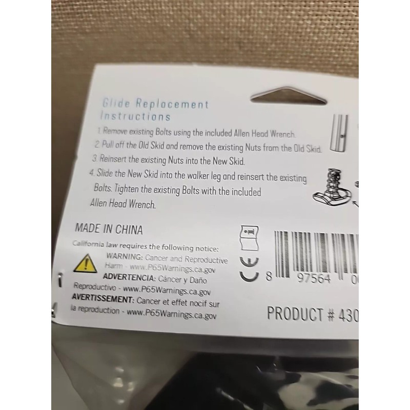 Walker Replacement Rear Glides